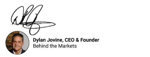 Dylan Jovine signature — Dylan Jovine, CEO & Founder, Behind the Markets